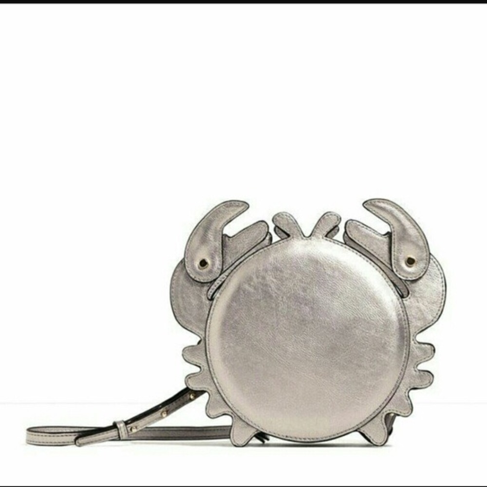 Zara Metallic Crab Purse with movable claws!